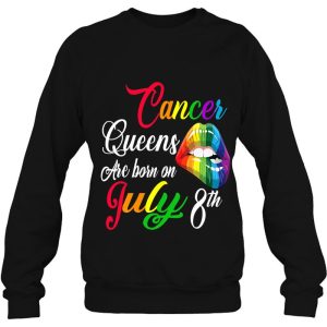 Womens Rainbow Queens Are Born On July 8Th Cancer Girl Birthday 4