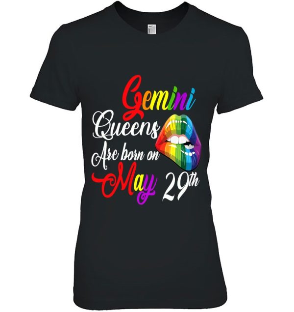 Womens Rainbow Queens Are Born On May 29Th Gemini Girl Birthday