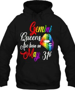 Womens Rainbow Queens Are Born On May 31St Gemini Girl Birthday 3