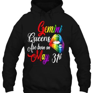 Womens Rainbow Queens Are Born On May 31St Gemini Girl Birthday 3