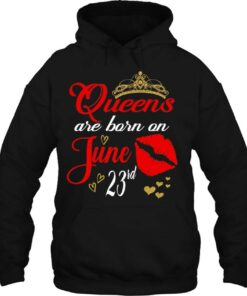 Womens Red Lips Queens Are Born On June 23Rd Cancer Birthday Girl 3