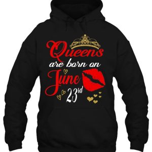 Womens Red Lips Queens Are Born On June 23Rd Cancer Birthday Girl 3