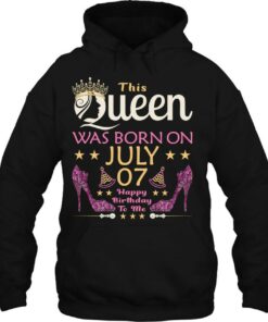Womens This Queen Was Born On July 7 Queens Happy Birthday 3