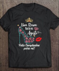 Womens Una Reina Nacio En Agosto Born In August V Neck 1
