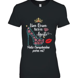 Womens Una Reina Nacio En Agosto Born In August V Neck 2