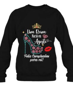 Womens Una Reina Nacio En Agosto Born In August V-Neck 3 Womens Una Reina Nacio En Agosto Born In August V Neck 4