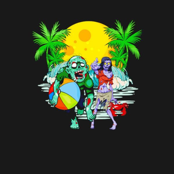 Zombie beach party shirt