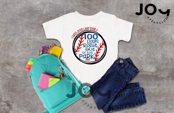 100 Days Of School Baseball Celebration Gift Shirt