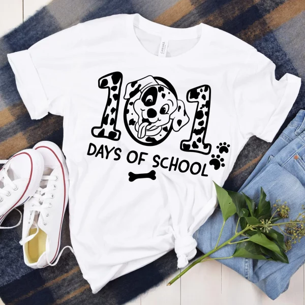 101 Days Smarter Dalmatian Dog Teacher T Shirt