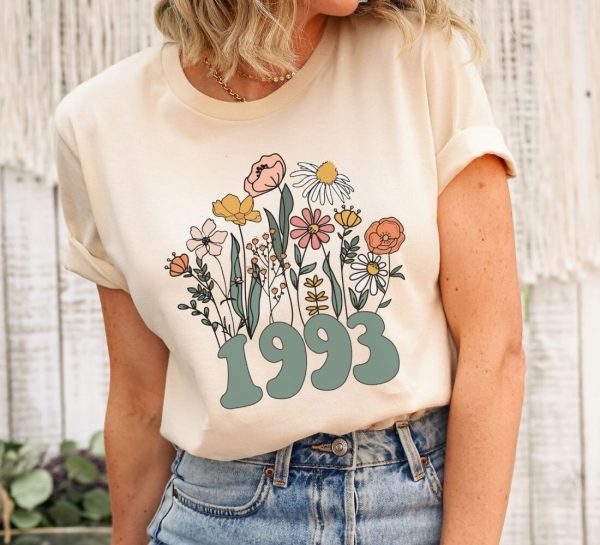 1993 30th Birthday Wildflowers Turning 30 Shirt