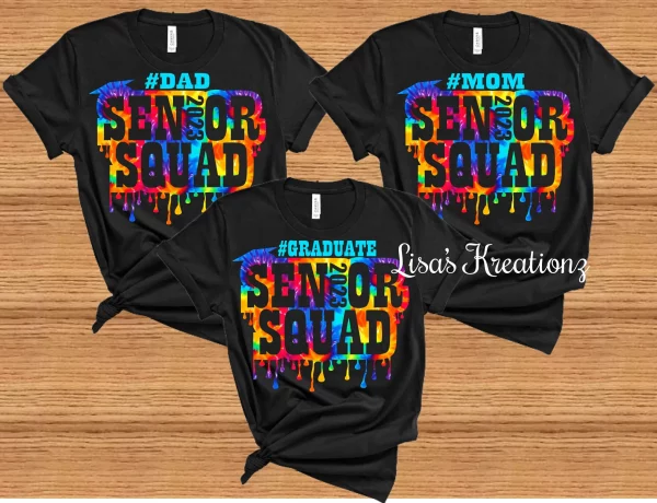 2023 Senior Squad Family Graduation Shirt For Mom Dad