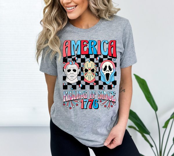 4th Of July Horror Scary Movie Killin’ It Since 1776 T Shirt