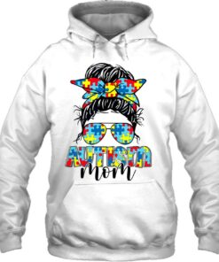 Autism Awareness Autism Mom Messy Bun Sunglasses Bandana 3