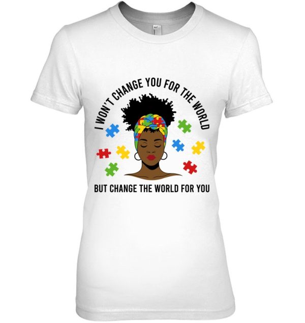 Autism Awareness Black Womens Afro Mom Life Autistic Mother