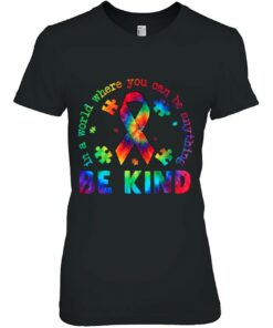Autism Awareness Kindness Ribbon Heart Autism Mom Tie Dye 2