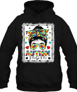 Autism Awareness Mom Life Messy Bun Bleached Mothers Day 3