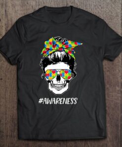 Autism Awareness Mom Life Skull Autism Mom Mama Womens 1
