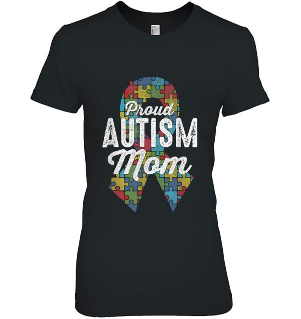 Autism Awareness Proud Autism Mom Ribbon Puzzle Mother’s Day