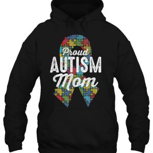 Autism Awareness Proud Autism Mom Ribbon Puzzle Mothers Day 3