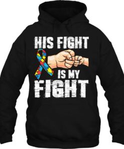 Autism Awareness Shirt Autism Mom Dad His Fight Is My Fight 3
