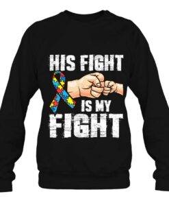 Autism Awareness Shirt Autism Mom Dad His Fight Is My Fight 4