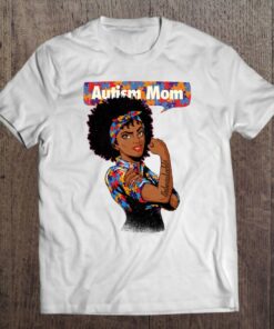 Autism Awareness Strong Mom Afro Mother Black Women Autism 1