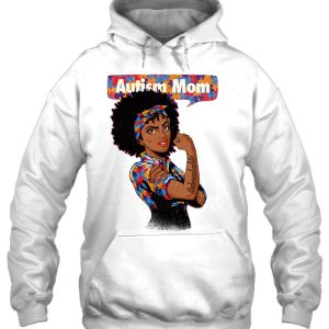 Autism Awareness Strong Mom Afro Mother Black Women Autism 3