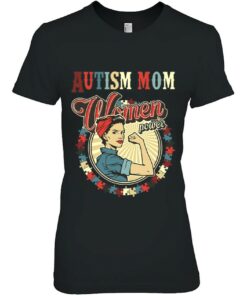 Autism Awareness Vintage Retro 70S80s Autism Mom Women Power 2