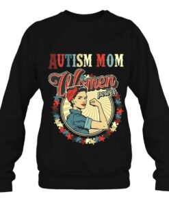 Autism Awareness Vintage Retro 70S80s Autism Mom Women Power 4