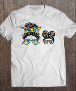 Autism Mom And Kid Life Messy Bun Sunglasses Bandana 1