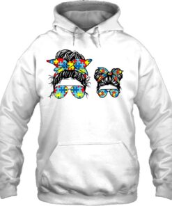 Autism Mom And Kid Life Messy Bun Sunglasses Bandana 3