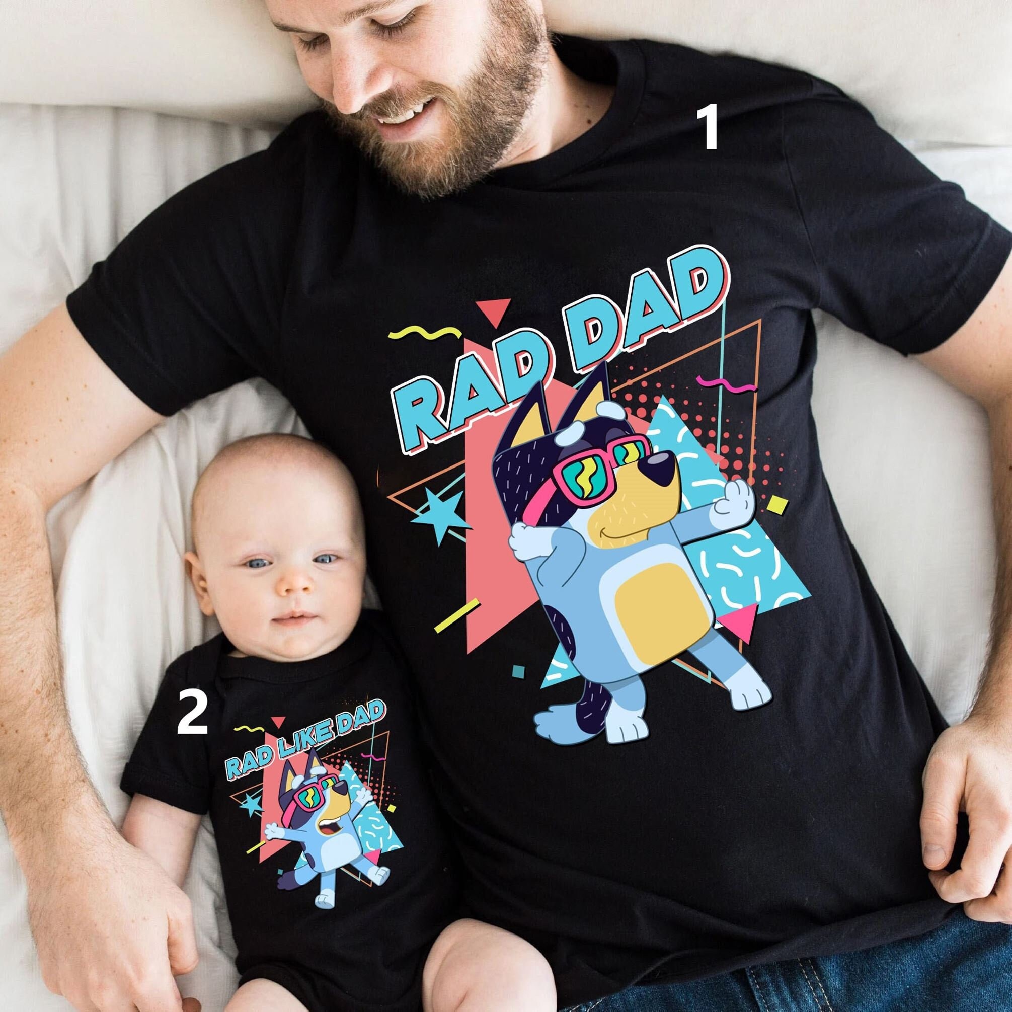 Bluey Dad And Son Father's Day Matching Family New Shirt