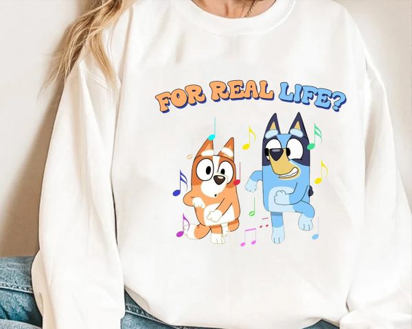 Cartoon For Real Life Bluey Family Shirt