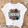 Custom Floral Mama Mother’s Day Kids Names T-Shirt