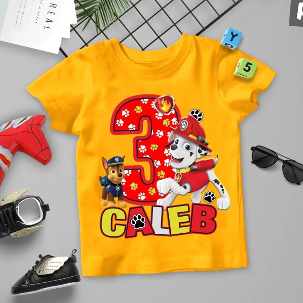 Custom Marshall Paw Patrol Birthday Boy Shirt