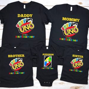 Custom My First Fiesta Uno Birthday Family Matching Party Shirt