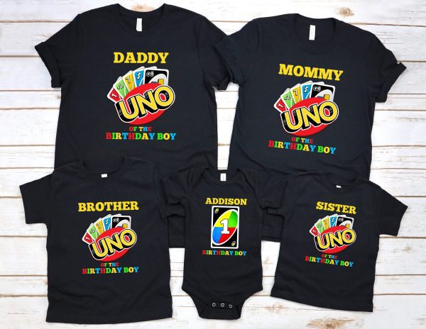 Custom My First Fiesta Uno Birthday Family Matching Party Shirt