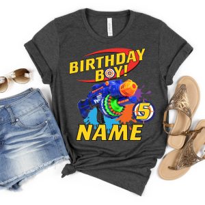 Custom Nerf Gun Birthday Boy Theme Shirt