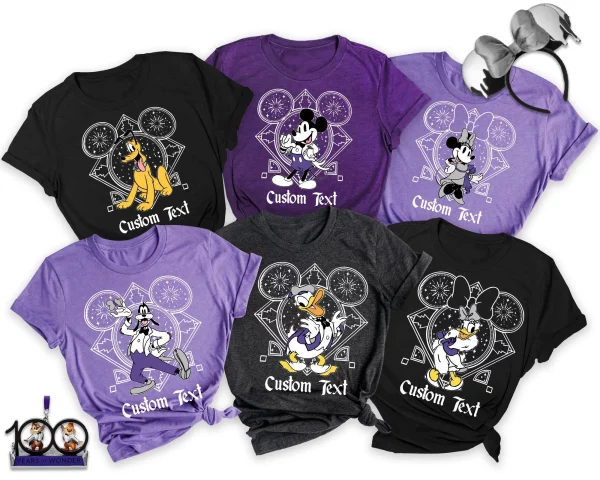 Custom Personalized Disney 100 Years Of Wonder Characters Shirt