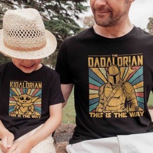 Dadalorian And Kidalorian Star Wars Dad Shirt