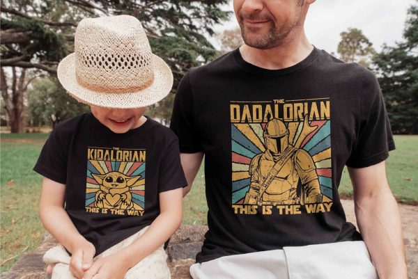 Dadalorian And Kidalorian Star Wars Dad Shirt