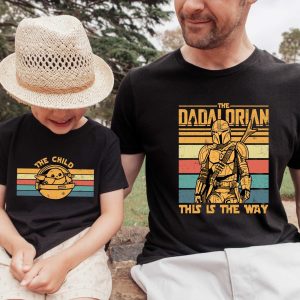 Dadalorian And The Child Matching Fathers Day Shirt