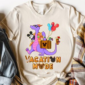 Disney Epcot Funny Figment And Mickey Mouse Vacation Mode Shirt