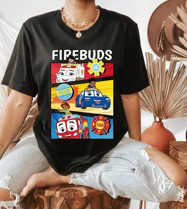 Disney Firebuds Axl Piston And Flash T-Shirt