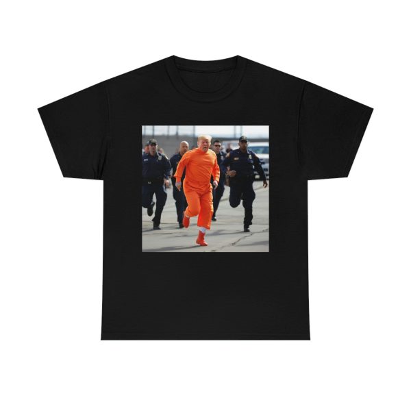 Donald Trump Running Away From Cops In Orange Jumpsuit Shirt