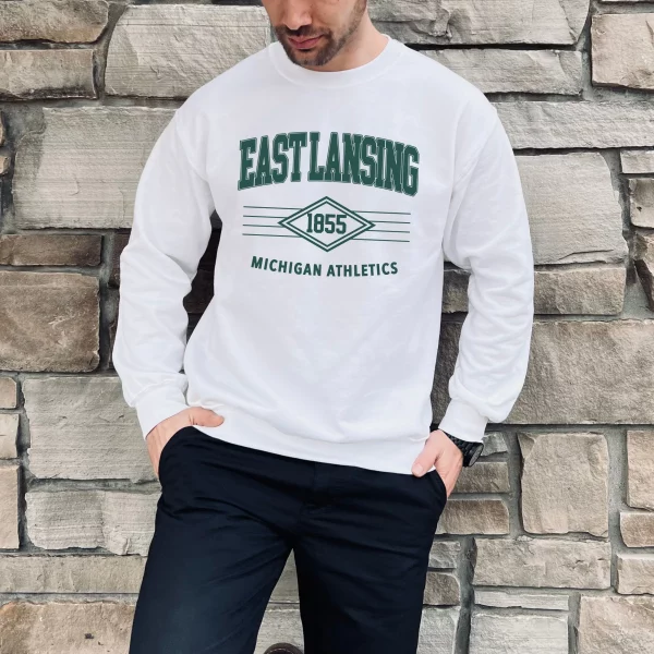 East Lansing Michigan Athletics Forest Green Sweatshirt