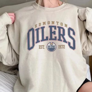 Edmonton Oilers Hockey Vintage Sweatshirt Unisex Tee