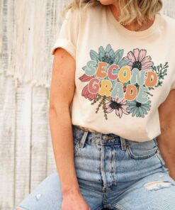 Elementary School Floral 2nd Grade Teacher Shirt 1