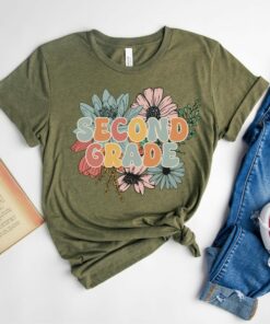 Elementary School Floral 2nd Grade Teacher Shirt 3 Elementary School Floral 2nd Grade Teacher Shirt 4