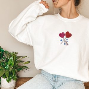 Embroidered Valentines Day Love Sweatshirt Shirt 1